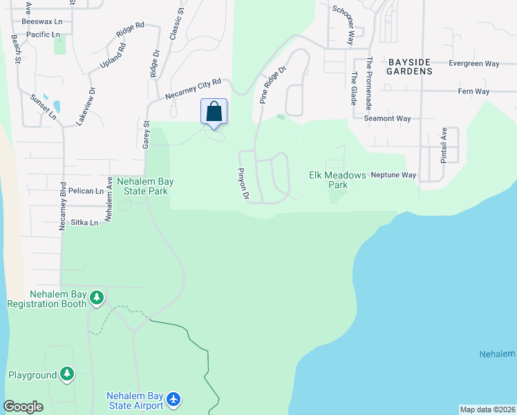 map of restaurants, bars, coffee shops, grocery stores, and more near 34575 Lodgepole Drive in Nehalem