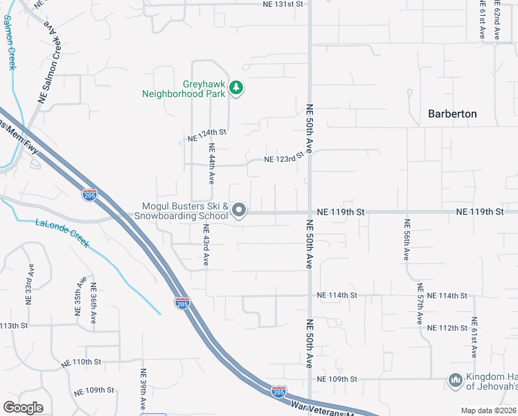 map of restaurants, bars, coffee shops, grocery stores, and more near 4612 Northeast 119th Street in Vancouver