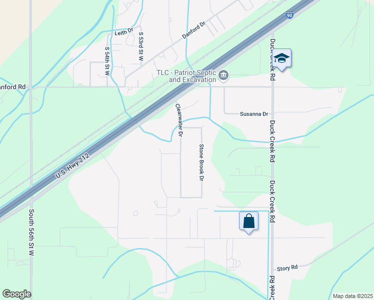 map of restaurants, bars, coffee shops, grocery stores, and more near 3353 Clearwater Dr in Billings