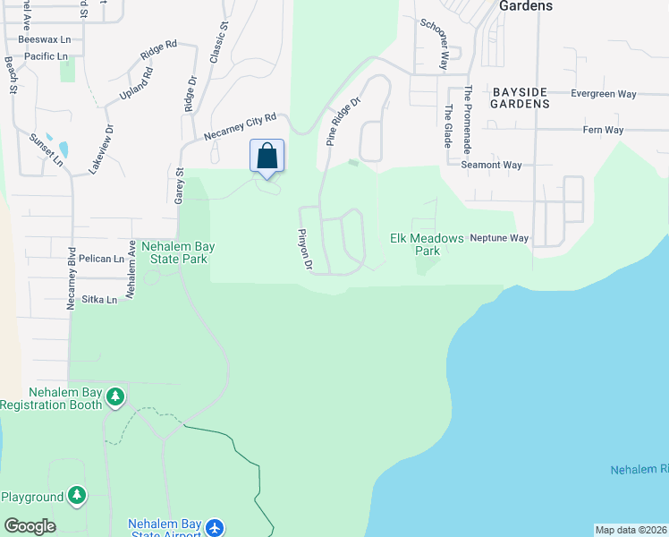 map of restaurants, bars, coffee shops, grocery stores, and more near 34575 Lodgepole Drive in Nehalem