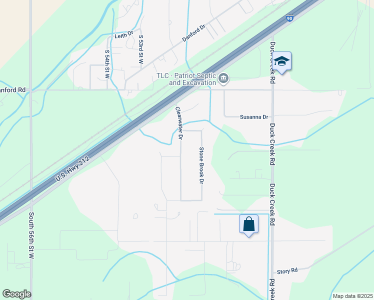 map of restaurants, bars, coffee shops, grocery stores, and more near 3353 Clearwater Dr in Billings