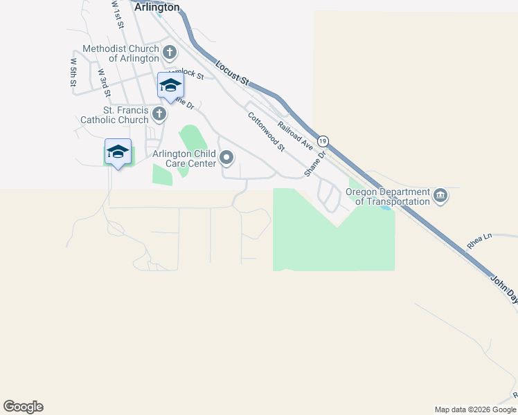 map of restaurants, bars, coffee shops, grocery stores, and more near 1225 Fairway Loop in Arlington