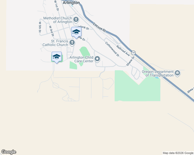 map of restaurants, bars, coffee shops, grocery stores, and more near 1100 Columbia View Drive in Arlington