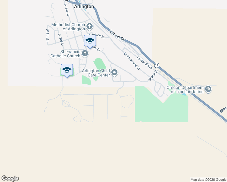 map of restaurants, bars, coffee shops, grocery stores, and more near 1105 Columbia View Drive in Arlington