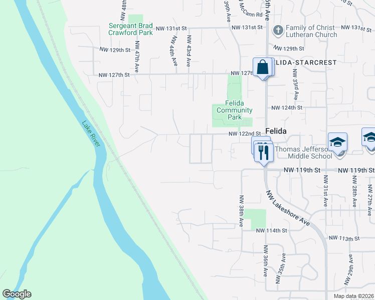 map of restaurants, bars, coffee shops, grocery stores, and more near 4205 Northwest 121st Circle in Vancouver