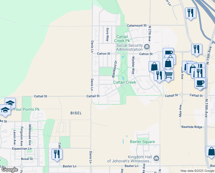 map of restaurants, bars, coffee shops, grocery stores, and more near 3136 Catkin Lane in Bozeman