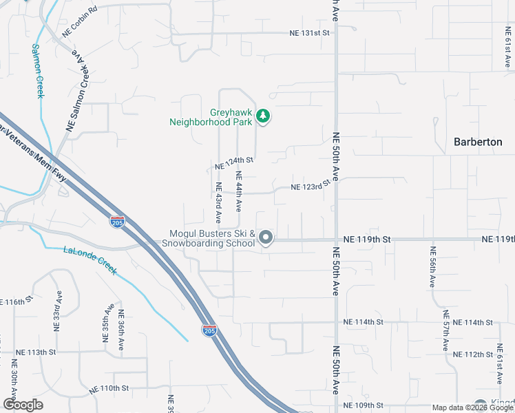 map of restaurants, bars, coffee shops, grocery stores, and more near 4506 Northeast 121st Street in Vancouver