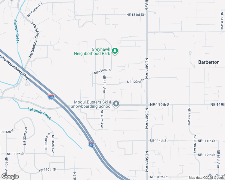 map of restaurants, bars, coffee shops, grocery stores, and more near 4506 Northeast 121st Street in Vancouver