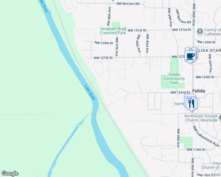 map of restaurants, bars, coffee shops, grocery stores, and more near 12009 Northwest 48th Court in Vancouver