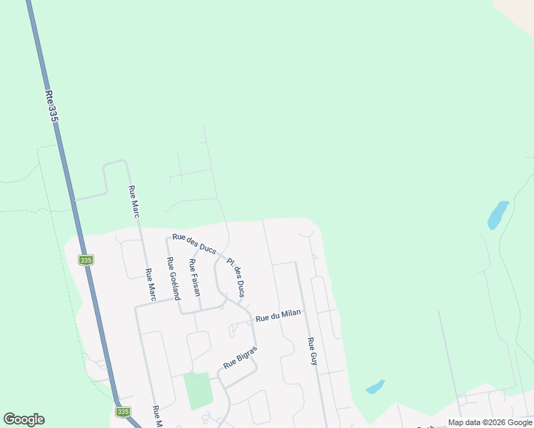 map of restaurants, bars, coffee shops, grocery stores, and more near Rue Télesphore in Terrebonne