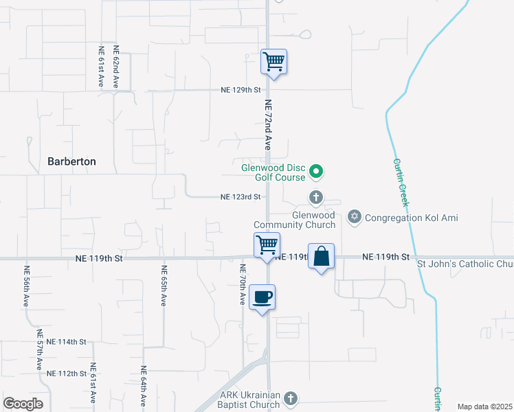map of restaurants, bars, coffee shops, grocery stores, and more near 12116 Northeast 72nd Avenue in Vancouver
