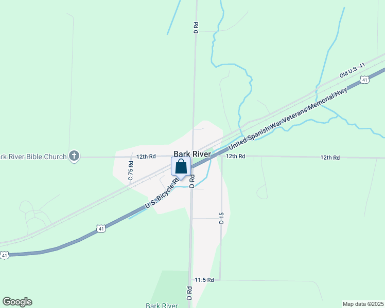 map of restaurants, bars, coffee shops, grocery stores, and more near in Bark River