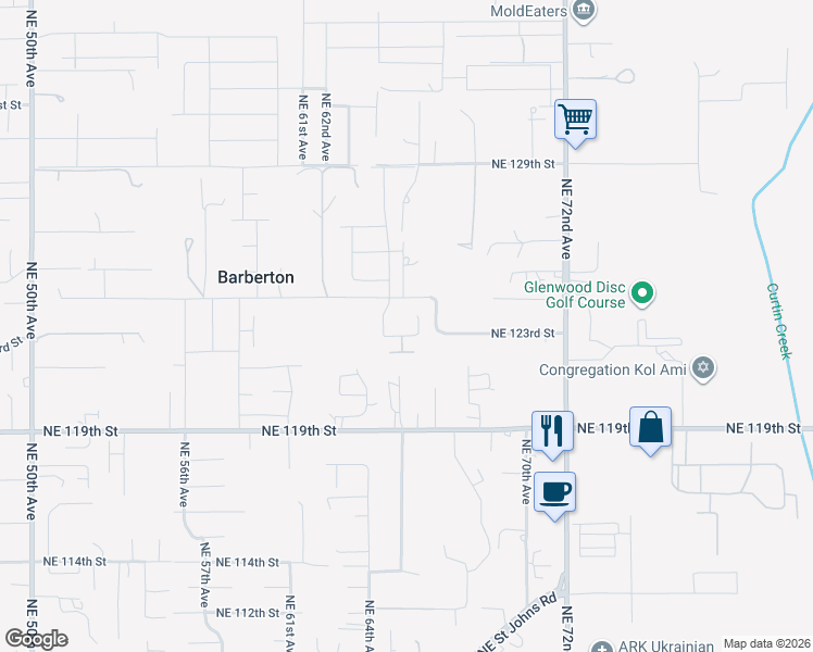 map of restaurants, bars, coffee shops, grocery stores, and more near 12302 Northeast 66th Avenue in Vancouver
