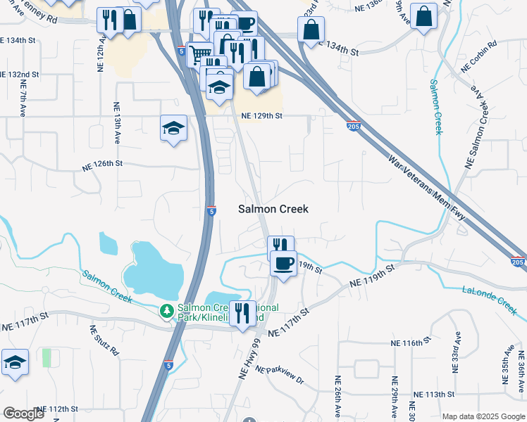 map of restaurants, bars, coffee shops, grocery stores, and more near 2207 Northeast 20th Avenue in Vancouver