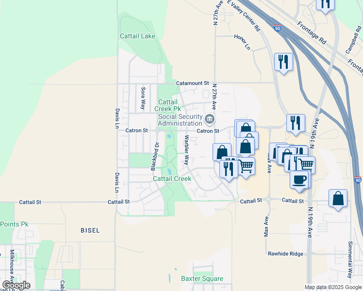map of restaurants, bars, coffee shops, grocery stores, and more near 2272 Hamilton Court in Bozeman