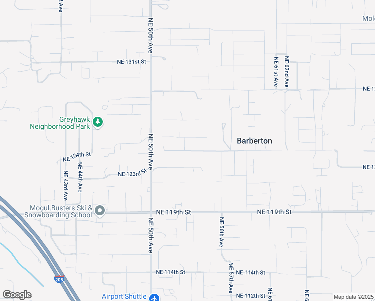 map of restaurants, bars, coffee shops, grocery stores, and more near 5112 Northeast 124th Street in Vancouver