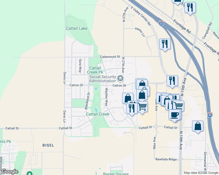 map of restaurants, bars, coffee shops, grocery stores, and more near 2272 Hamilton Court in Bozeman