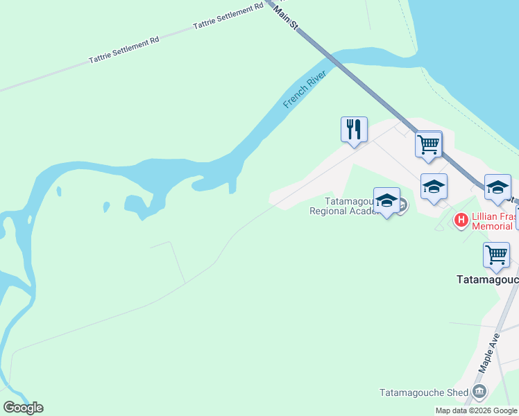 map of restaurants, bars, coffee shops, grocery stores, and more near 171 Lake Road in Tatamagouche