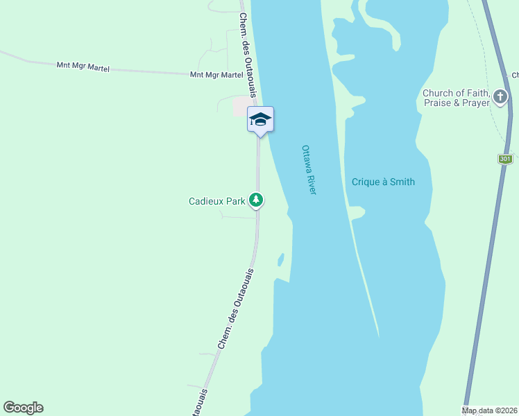 map of restaurants, bars, coffee shops, grocery stores, and more near 154 Chemin des Outaouais in Outaouais