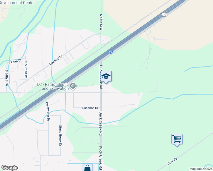 map of restaurants, bars, coffee shops, grocery stores, and more near 3139 Duck Creek Road in Billings