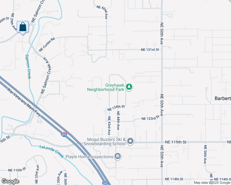 map of restaurants, bars, coffee shops, grocery stores, and more near 12514 Northeast 44th Avenue in Vancouver