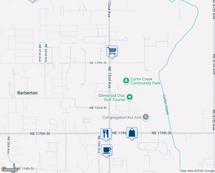 map of restaurants, bars, coffee shops, grocery stores, and more near 12592-12690 Northeast 72nd Avenue in Vancouver
