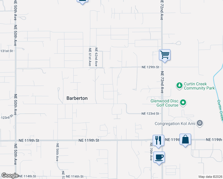 map of restaurants, bars, coffee shops, grocery stores, and more near 6318 Northeast 126th Street in Vancouver