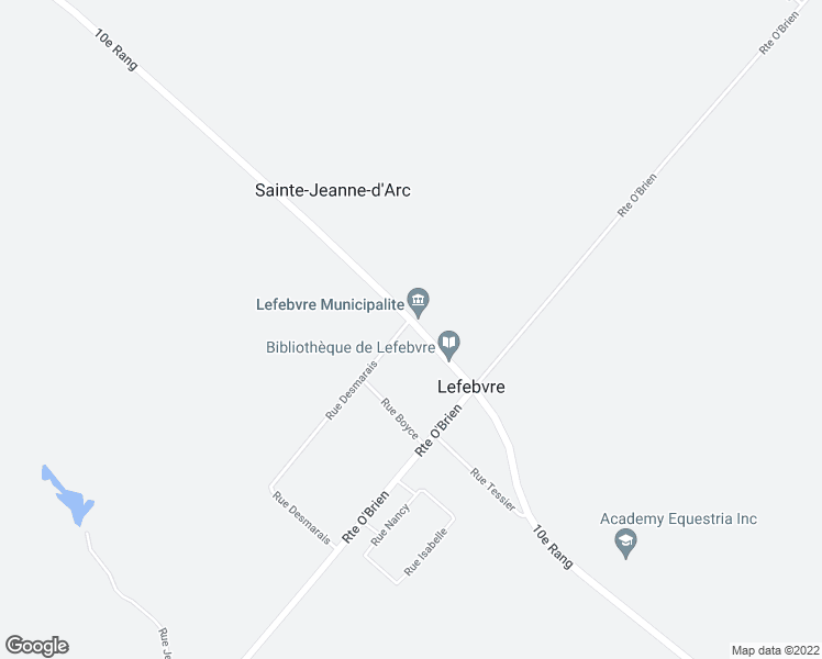 map of restaurants, bars, coffee shops, grocery stores, and more near 181 10e Rang in Durham-Sud