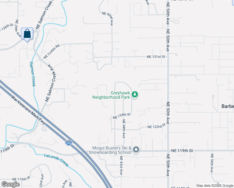 map of restaurants, bars, coffee shops, grocery stores, and more near 4219 Northeast 126th Street in Vancouver