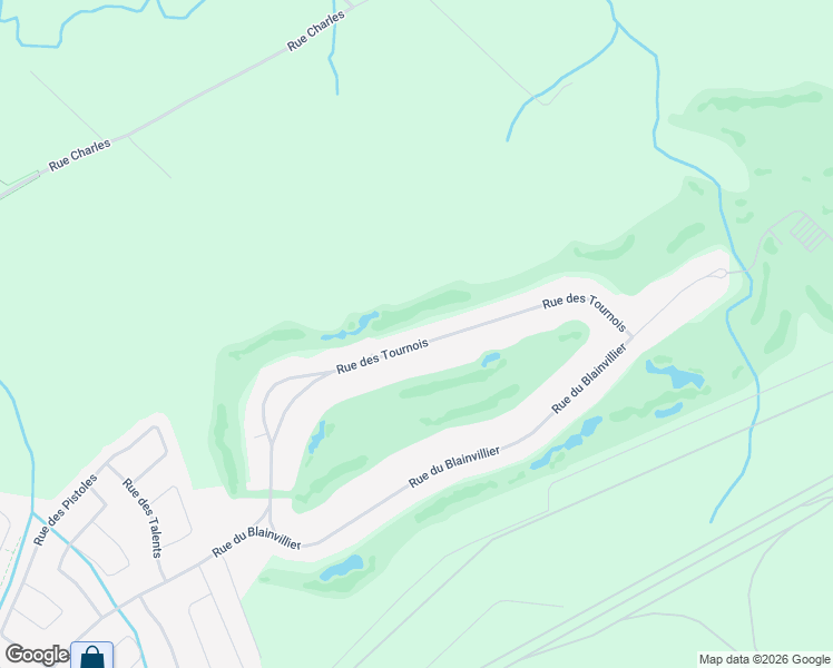 map of restaurants, bars, coffee shops, grocery stores, and more near 59 Rue des Tournois in Blainville