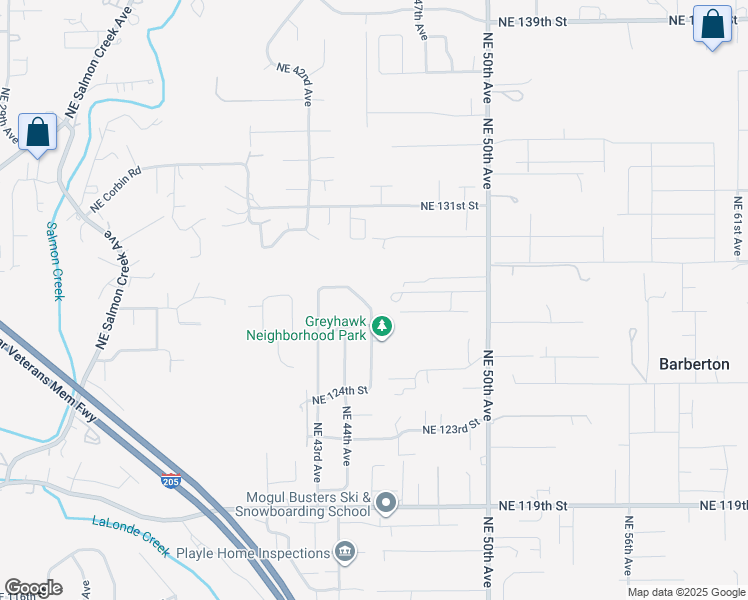 map of restaurants, bars, coffee shops, grocery stores, and more near 12615 Northeast 45th Avenue in Vancouver