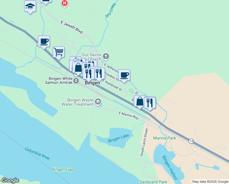map of restaurants, bars, coffee shops, grocery stores, and more near 320 East Steuben Street in Cook