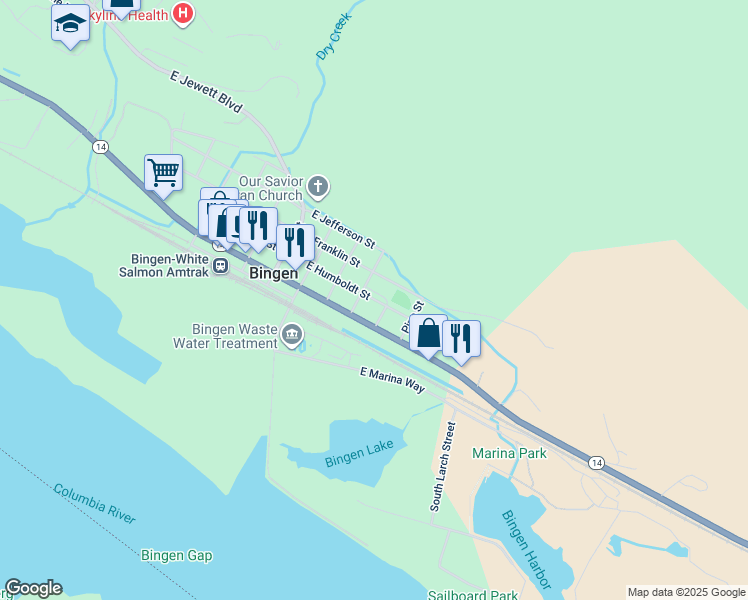 map of restaurants, bars, coffee shops, grocery stores, and more near East Humboldt Street in Cook