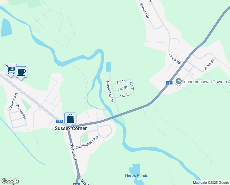 map of restaurants, bars, coffee shops, grocery stores, and more near in Sussex Corner