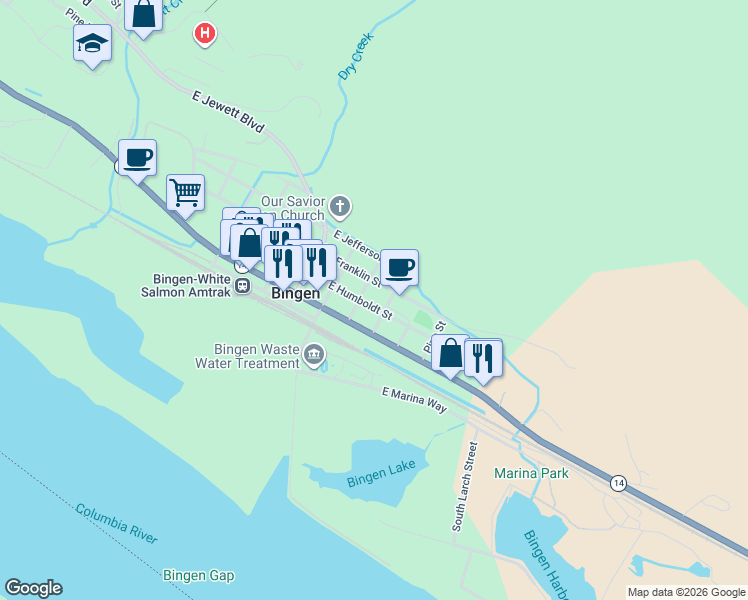 map of restaurants, bars, coffee shops, grocery stores, and more near 308 East Humboldt Street in Cook