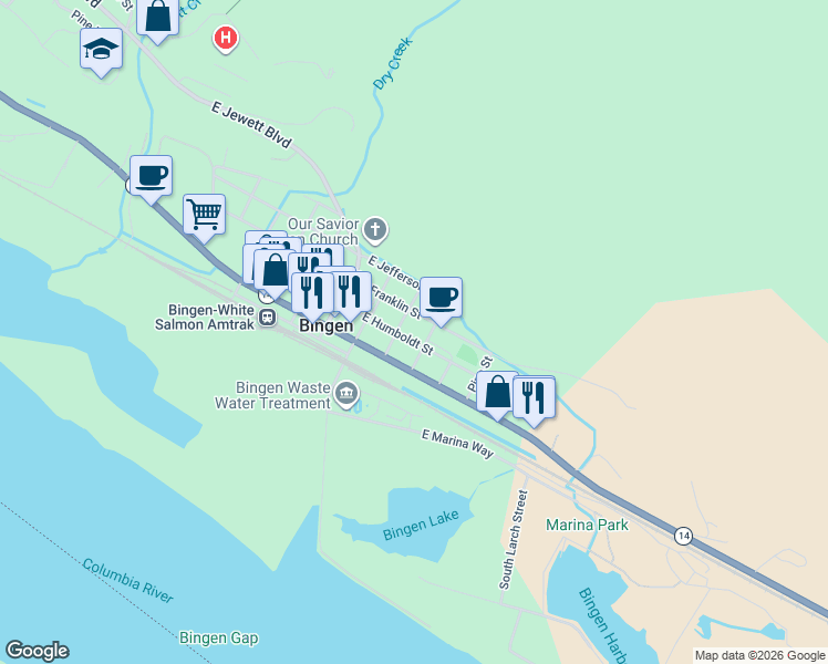 map of restaurants, bars, coffee shops, grocery stores, and more near 308 East Humboldt Street in Cook