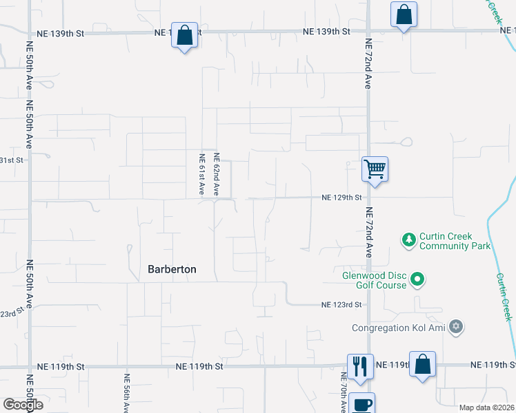 map of restaurants, bars, coffee shops, grocery stores, and more near 12815 Northeast 64th Avenue in Vancouver