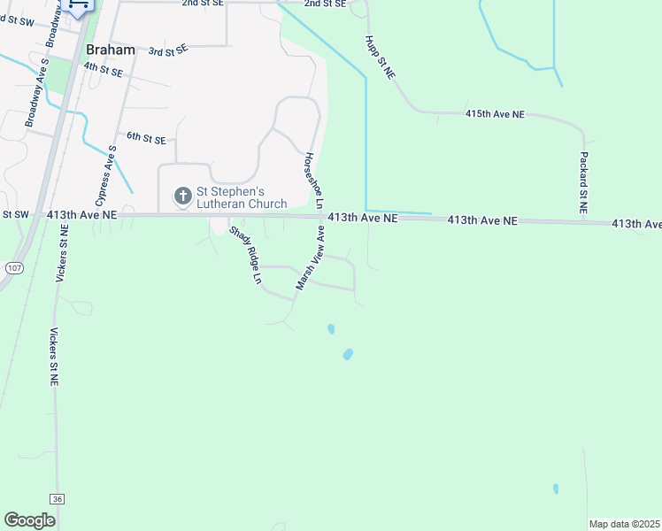 map of restaurants, bars, coffee shops, grocery stores, and more near 1104 Pond View Drive in Braham