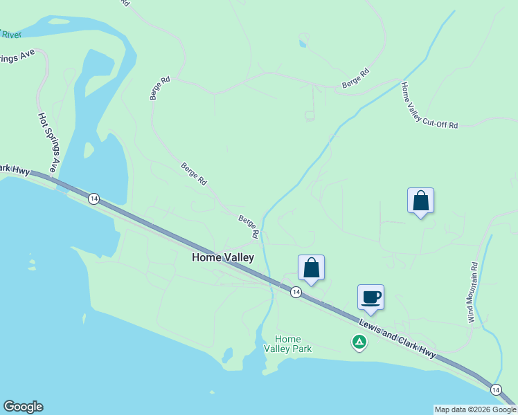 map of restaurants, bars, coffee shops, grocery stores, and more near 99 Rudy-Helen Rd in Stevenson