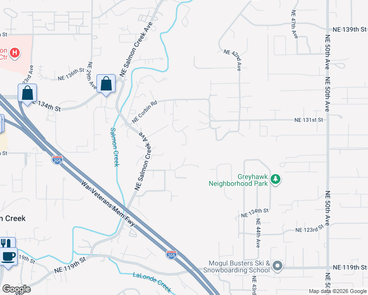 map of restaurants, bars, coffee shops, grocery stores, and more near 12919 Northeast 37th Court in Vancouver