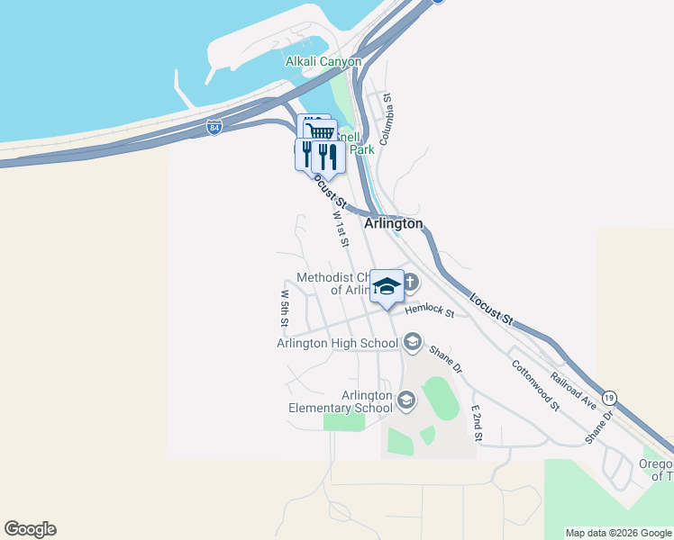 map of restaurants, bars, coffee shops, grocery stores, and more near 850 West 2nd Street in Arlington