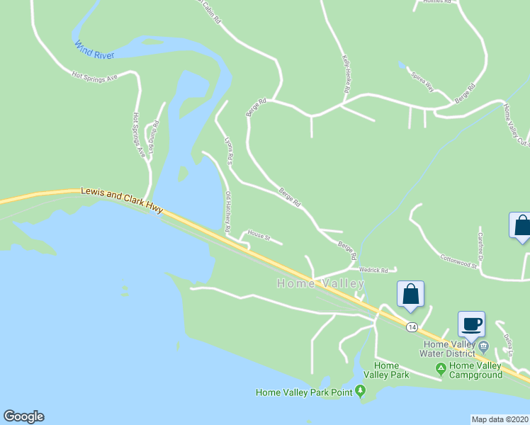 map of restaurants, bars, coffee shops, grocery stores, and more near 252 Lyons Road in Stevenson