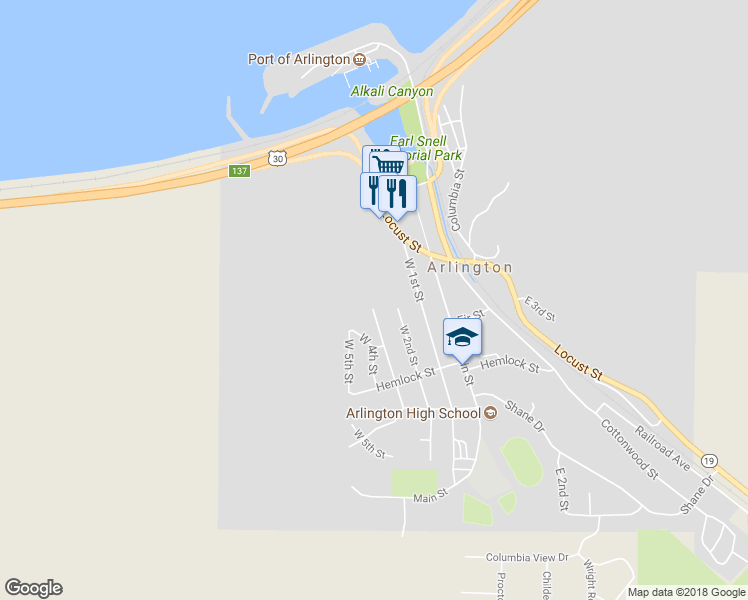 map of restaurants, bars, coffee shops, grocery stores, and more near 850 West 3rd Street in Arlington