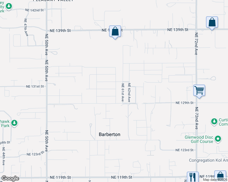 map of restaurants, bars, coffee shops, grocery stores, and more near 5901 Northeast 131st Street in Vancouver