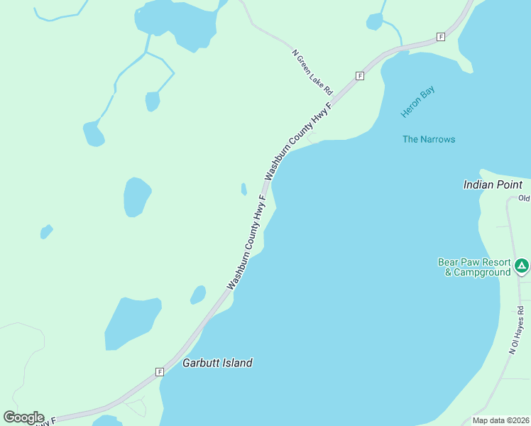 map of restaurants, bars, coffee shops, grocery stores, and more near 2298 County Road F in Birchwood