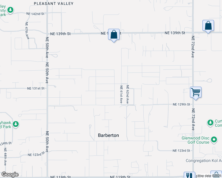 map of restaurants, bars, coffee shops, grocery stores, and more near 5901 Northeast 132nd Street in Vancouver