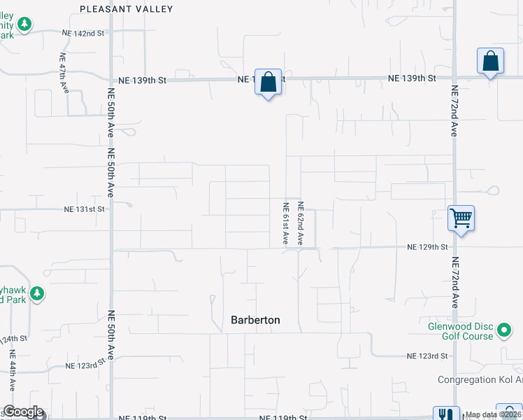 map of restaurants, bars, coffee shops, grocery stores, and more near 5901 Northeast 132nd Street in Vancouver