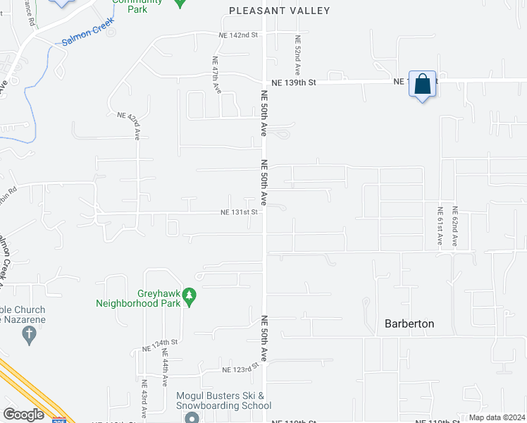 map of restaurants, bars, coffee shops, grocery stores, and more near 5707 Northeast 131st Street in Vancouver