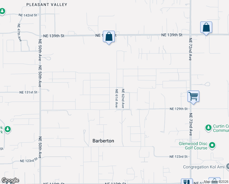 map of restaurants, bars, coffee shops, grocery stores, and more near 13110 Northeast 61st Avenue in Vancouver