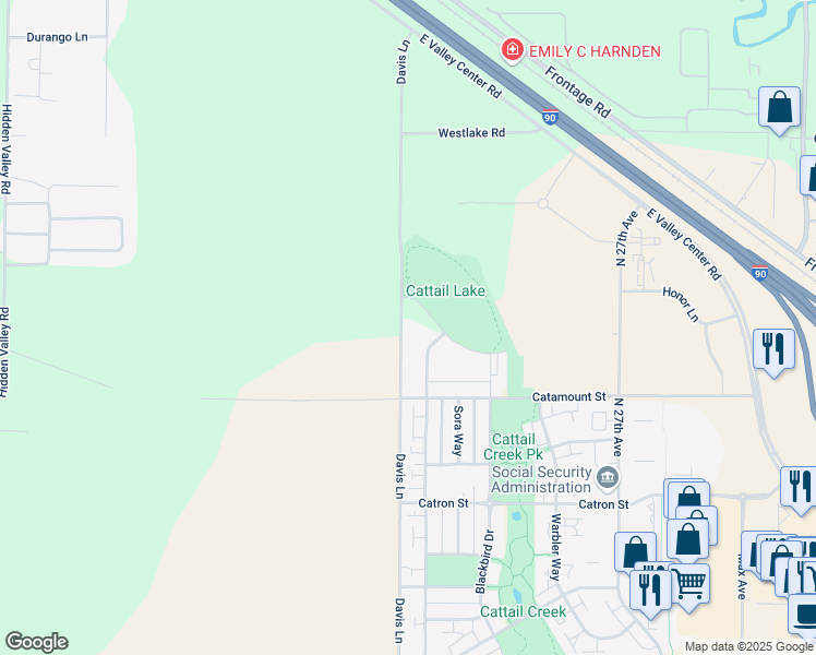 map of restaurants, bars, coffee shops, grocery stores, and more near 3495 Fen Way in Bozeman